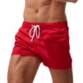 thumbnail image 4 of Lisingtool Swim Trunks Men Plus Size Men Breathable Trunks Pants Pockets Swimwear Beach Shorts Slim Wear Red, 4 of 7
