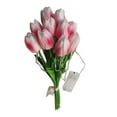 thumbnail image 2 of Artificial Tulips with Light, Set of 10 Tulips Artificial PU Flowers, Real Touch Tulip Bouquet, Flower Lamp Gifts for Mom, Battery Operated, Holiday Home Kitchen Wedding Centerpiece Decor, 2 of 8