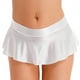 thumbnail image 3 of Minifalda sexy para mujer, ropa de dormir de tiro bajo, minifalda corta con volantes brillantes, ropa de discoteca, bikini femenino con volantes de color sólido, 3 of 5