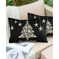 thumbnail image 6 of Christmas Throw Pillow Cover,Summer Ocean Starfish Shell Black Stripes Rectangle Decorative Pillow Case Protector Soft Cushion Cover Lumbar Pillowcase for Couch Sofa Bedroom Car Chair Decor 16x24 In, 6 of 8