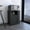 0#Black, variant on DUOSONG Kit Lower Microwave Cabinet, Single Door, Three Side Shelves-Black Black Particle Board Furniture Dining Furniture Kitchen Islands & Carts