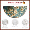 thumbnail image 3 of Bingfone Christmas Tree Skirt Mat Christmas Decoration Interior 30" -Delicate White Daisy Jars, 3 of 6