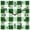 White Dark Green, variant on Cream White Buffalo Check Wooden Wall Clock Silent Non Ticking, Farmhouse Plaid Modern Geometric Square Wall Clocks Battery Operated, Decor Clock for Home Office, Living Room, Kitchen, 10 Inch