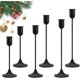 thumbnail image 1 of Juego de 6 Candeleros para Velas, Portavelas Decorativo de Metal Negro para Cónicas, para Decoración del Hogar, Bodas, Cenas, Fiestas y Cocina (6, Negro), 1 of 7