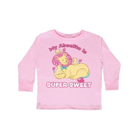 

Inktastic My Abuelito Is Super Sweet Cotton Candy Lions with Pink Mane Gift Toddler Boy or Toddler Girl Long Sleeve T-Shirt