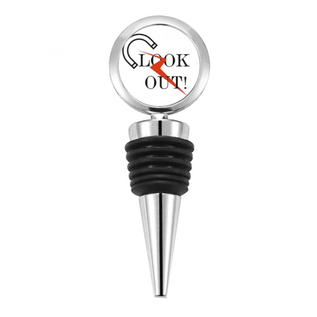 Bouchon de Bouteille Attention English en Acier Inoxydable Caoutchouc Réutilisable
