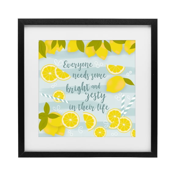 Stupell Industries Farmhouse Everyone Needs Bright & Zesty Black Framed Print Under Glass, 13 x 13, by Anna Quach