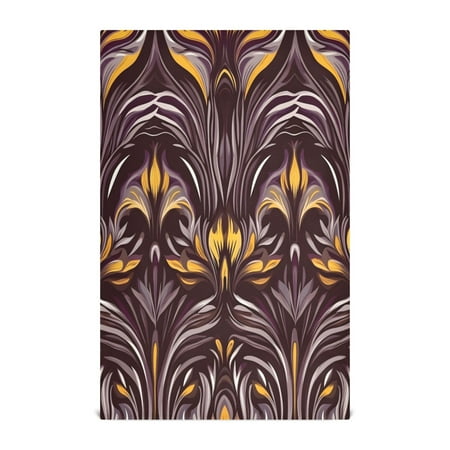 

Ornate Florwers Pattern Design Kitchen Towels Set of 4 Tea Towels for Kitchen Decorative Waffle Dishcloths 28x18in