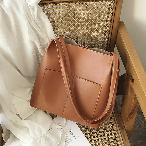 YIWULA Women Retro Shoulder Bag Bucket Bag Casual Large Capacity