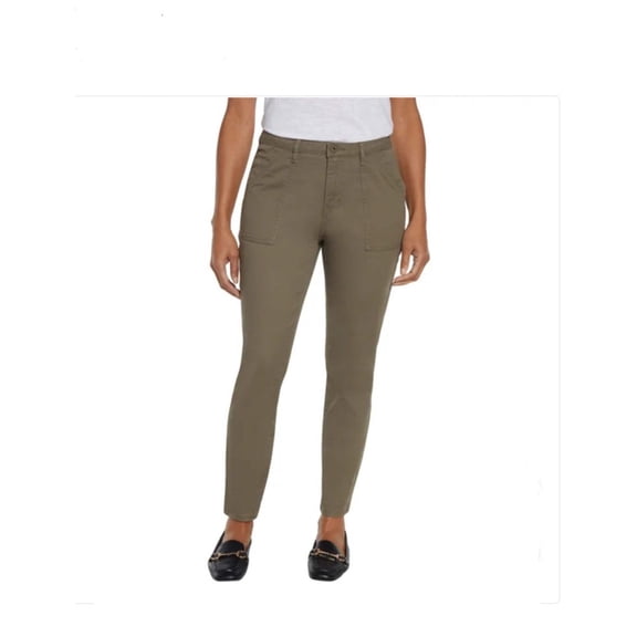Banana Republic Women's High Rise Twill Pant, Green, 10