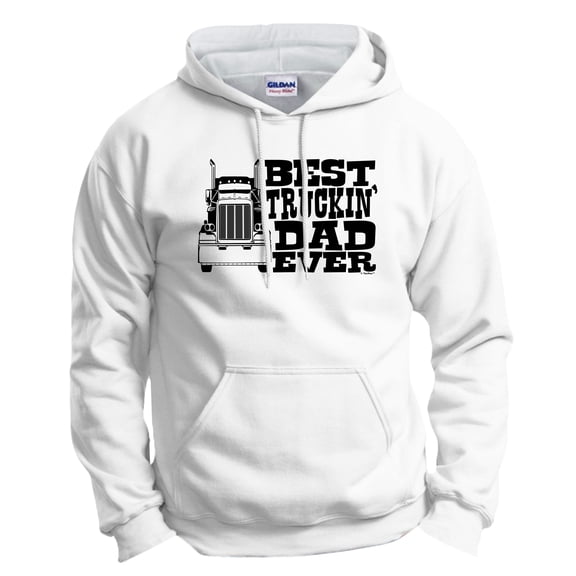 Trucker Shirt For Men Best Truckin' Dad Ever Hoodie Sweatshirt Small White