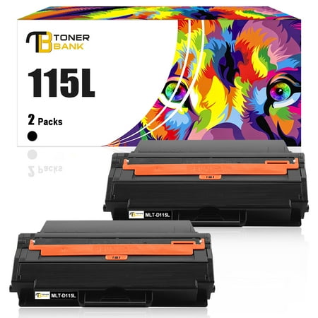 Toner Bank 2-Pack Compatible Toner Cartridges Replacement for Samsung MLT-D115L 115L Xpress SL-M2625 M2625D 2626 2825 2825DW 2826 2835 Printer Ink (Black)