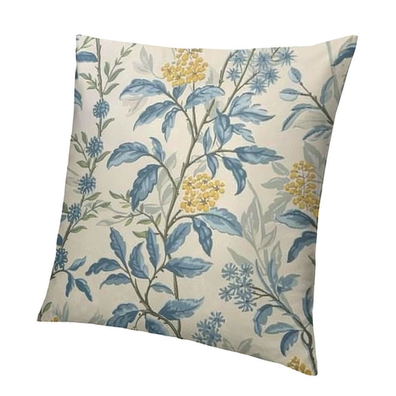 Spring Pillow Covers , Blue and Yellow Flower Decorative Throw Pillows, Plant Seasonal Decor Pillowcase Cushion Cover for Couch Sofa