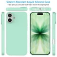 thumbnail image 4 of For Apple iphone 17 Case, Liquid Silicone Cell Phone Case for iphone 17, Ebizware Shockproof Full-Body Protective Rugged Rubber Ultra Slim Cover with Microfiber Lining - Mint, 4 of 9