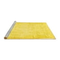 thumbnail image 2 of Ahgly Company Machine Washable Indoor Square Abstract Yellow Contemporary Area Rugs, 3' Square, 2 of 4