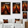thumbnail image 4 of Designart "Embracing Tradition Orange Native Tipi Heritage III" Cityscapes Floater Framed Canvas Print, 4 of 7