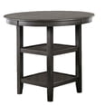 thumbnail image 6 of Benjara 5 Piece Counter Height Table with Open Geometric Back Chairs- Gray, 6 of 8