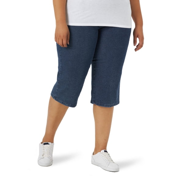 Chic Women's Plus Size Easy Fit Elastic Waist Pull On Pant