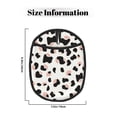 thumbnail image 2 of Multi-Functional Oven Silicone Pot Pad 7.5×9.4in Anti-Slip Heat-Insulating Pad Baking Gloves Heat-Resistant Cotton Layer 1 Pc Simple Cow Print Pattern White Background, Pink And White_2, 2 of 7
