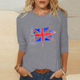 thumbnail image 1 of Fiudx Liquidación de Ofertas Flash Blusas de Manga 3/4 para Mujer, Camisa con Estampado Vintage, Informal, Manga 3/4, Cuello Redondo, Blusa Estilo Túnica Boho, 1 of 4