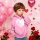 thumbnail image 5 of Sudadera con capucha y estampado de corazón de San Valentín, sudadera de manga larga para niños y niñas, chaqueta para niñas de talla mediana y grande., 5 of 7