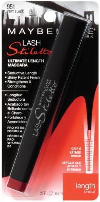 Maybelline Lash Stiletto Washable Mascara, Very Black, 0.22 fl oz