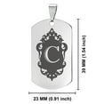 thumbnail image 2 of Stainless Steel Alphabet Letter C initial Dog Tag Pendant Necklace, 2 of 3
