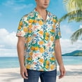 thumbnail image 5 of Daiia Colorful Fruits Hawaiian Shirt for Men Gentle Cotton Regular Short Sleeve Casual-X-Large, 5 of 9