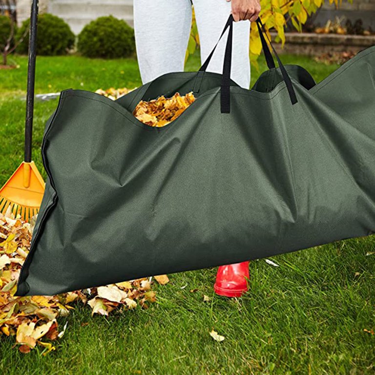 Reusable Garden Leaf Waste Bag with Handles, Heavy Duty Gardening