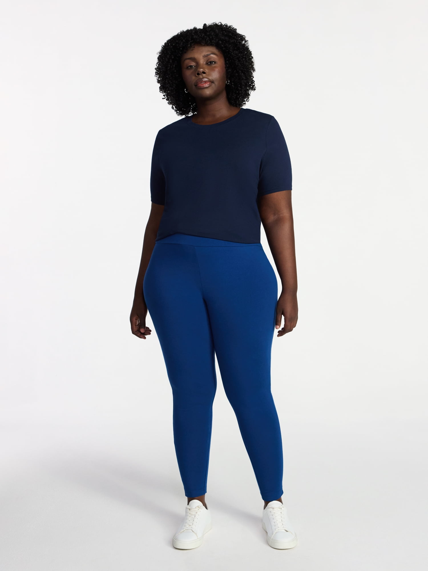 Terra & Sky Women's Plus High Waist Full Length Leggings, Sizes 0X-5X