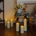 thumbnail image 4 of Velas LED impermeables sin llama Wroxipel de 4 x 10 cm, paquete de 2, 4 of 6