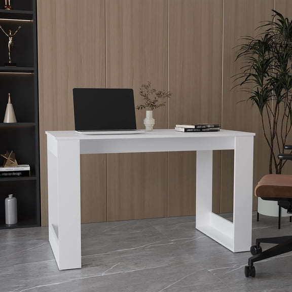 Dtwnek Writing Desk for Living Room, Office, White
