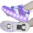 thumbnail image 4 of Kids LED Roller Skate Shoes with Wheel Light up Roller Shoes Kids Skates Sneakers Gift for Girls Boys Children, 4 of 14
