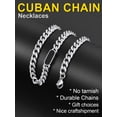 thumbnail image 6 of ChainsProMax Women 16" Choker Necklace, Cuban Link Chain Necklace for Men Women, Stainless Steel Jewelry Gift, 6 of 9
