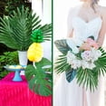 thumbnail image 4 of Dalrosia 24PCS Faux Palm Leaves with Stems Artificial Tropical Plant Safari Leaves Hawaiian Party Suppliers Jungle Beach Birthday Leave Table Decorations, 4 of 8