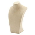 thumbnail image 2 of 3 Pieces Necklace Display Bust Jewelry Display Stand Holder, Beige Linen, 4.53x7.87 & 5.71x9.84 & 6.89x11.42 inch, 2 of 9