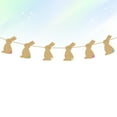 thumbnail image 2 of CIMAXIC Party 6pcs in 1 Set Easter Rabbit Design Bunting Banner Linen Garland Bunny Flag Party Supplies for Easter Party Decorations,5.91"X2.76"X0.04", 2 of 5