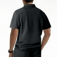thumbnail image 4 of pstuiky camisetas de manga corta para hombre, Camiseta informal de verano para hombre, de color liso, con mangas cortas, cremallera y solapa ropa de hombre l, 4 of 7