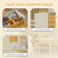 thumbnail image 3 of Resenkos Kids Desk & Chair Set - With Paper Roll, Activity Craft Table with Storage Shelves & Drawers, Natural Wood, 3 of 7