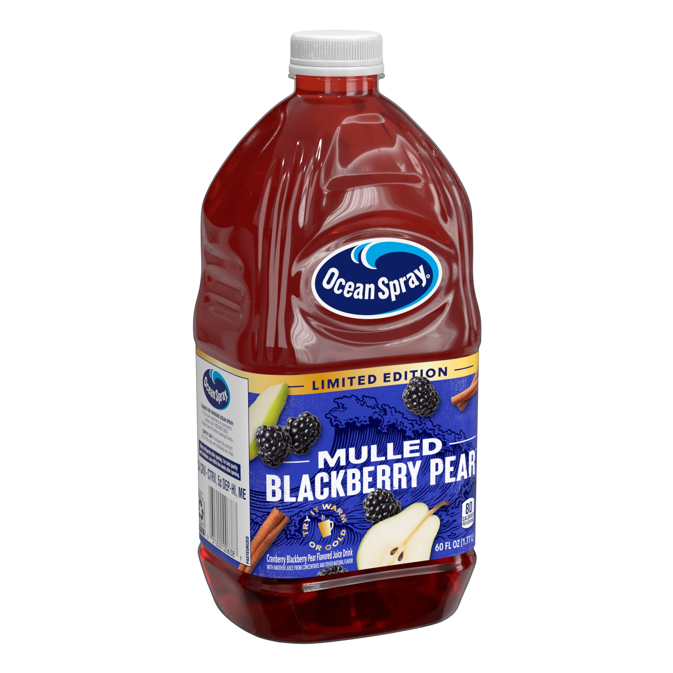 Ocean Spray 60oz Mulled Blackberry Pear Juice for Breakrooms