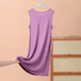 thumbnail image 4 of Xysaqa Women Plus Size Sleeveless Tank Nightgown Casual Solid Sleep Dress for Women Comfy Wide Strap Sleepwear Summer Sleepshirt House Dress 3X 4X 5X Summer Savings, 4 of 4