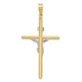 thumbnail image 4 of Diamond2Deal 14k Two-tone Gold Jesus Crucifix Pendant for Women (L- 2.47 in, W- 1.28 in), 4 of 4