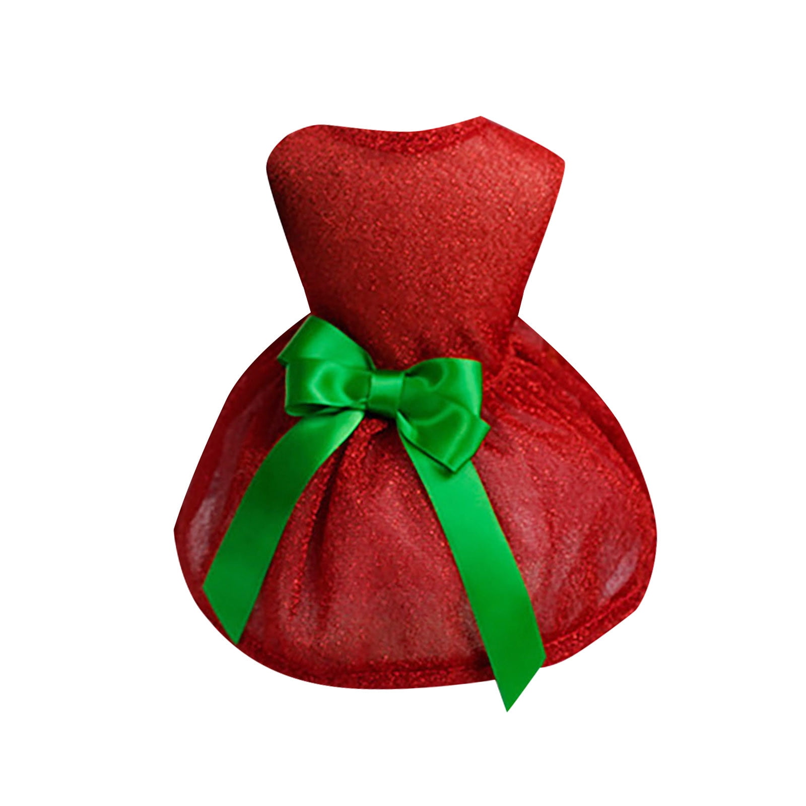 Pet Christmas Dress Outfit Thermal Holiday Puppy Dress Pet Clothes Dog