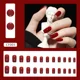 thumbnail image 1 of Heallor-Juego de uñas postizas acrílicas reutilizables, 24 piezas, esmalte de uñas oscuro, puntas artísticas artificiales, 1 of 5
