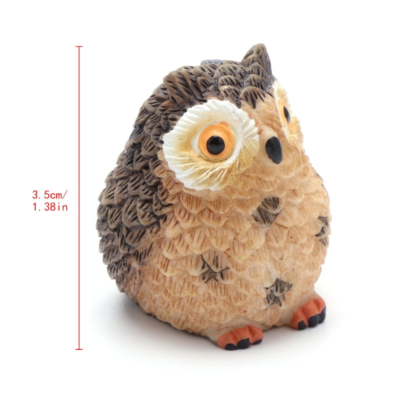 Miniature Cute Owls Fairy Garden Terrarium Figurine Decor DIY Bonsai Craft 