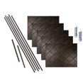 thumbnail image 1 of FASÄDE Monaco Decorative Vinyl Backsplash 15 sq ft Kit in Smoked Pewter, 1 of 6