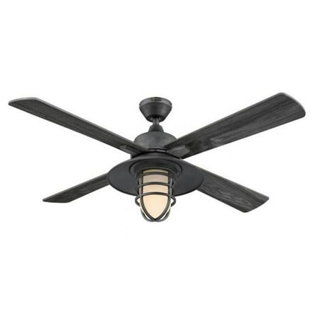 

Westinghouse Lighting 7307000 52 in. Westinghouse Lighting Porto Indoor 4-Blade Indoor Ceiling Fan with Dimmable LED Light Fixture Opal Frosted Glass & Remote Control Included - Distressed Alumin