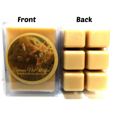 Banana Nut Muffin -3.2 Ounce Pack of Soy Wax Tarts (6 Cubes Per Pack) - Scent Brick -Wickless Candle Tart Warmer