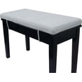 thumbnail image 1 of Piano Bench Cushion, Washable Bench Pad for Shoe Storage, Window, Piano, Dining 34"x14"x2" Grey, 1 of 8