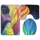 thumbnail image 1 of ABPHQTO Pluma de pavo real colorida Juego de alfombras de baño de 3 piezas Alfombra de baño Alfombra de contorno y tapa de inodoro ABPHQTO Cont-CHAPPLE-34511, 1 of 2